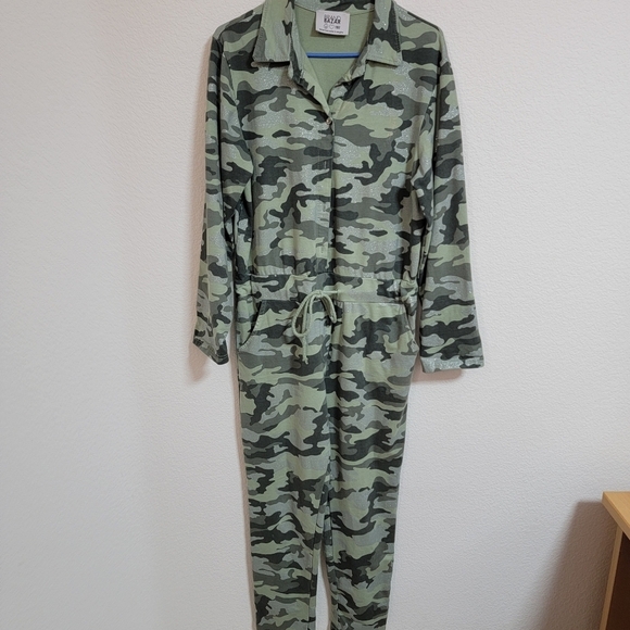 Brand Bazar Pants - Brand Bazar One Size Camo Jumpsuit with Tie Front